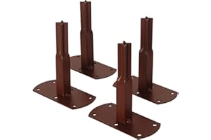 Louis Moulin Pack de 4 Pieds Tube carré à Visser Fer Vieilli 13 x 6 x 14 cm 3516 - Made in France