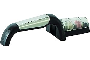 Global G-91/BW Minosharp - Afilador de cuchillos (cerámica, 2 niveles, 2,1, acero inoxidable)