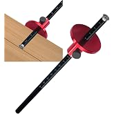Woodworking Adjustable Wheel Marker, Aluminium Alloy, with Stable Knob, Measuring Scale for Wood