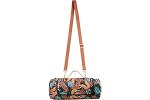 Banz Duży koc piknikowy – łatwy do przenoszenia, łatwo składany dywan na zewnątrz, na plażę, piknik, kemping lub gdziekolwiek chcesz się ogrzać – 1,5 x 2,0 m (liść dżungli)