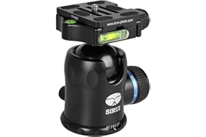 SIRUI K-30X Cabezal de Bola Trípode Aluminio, Rotación de 360 ° Cabezal Bola Panorámico con Placa de Liberación Rápida TY-60X Arca Swiss para Trípode, Monopie, Cámara DSLR, Carga Máxima 30kg