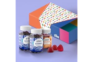 ZOHI - Coffret Compléments Alimentaires 2 piluliers Sommeil de 60 gommes favorisant l'Endormissement et la Qualité du Sommeil + 1 pilulier de 30 gommes Immunité offert - Fabriqué en France