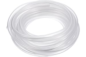 QUARKZMAN Tube en PVC, 3mm ID x 5mm OD - Tuyau d'eau en vinyle transparent de 13 pieds de long, léger, flexible en plastique pour l'aquaponie, le tuyau d'air, l'irrigation