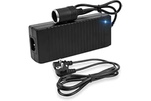 MUHOGXIO Spannungswandler 230V auf 12V,180W 15A KFZ Netzadapter,Adapter Zigarettenanzünder Steckdose,AC auf DC Adapter 12V auf 230V,für Kühlbox, Dashcams, Fahrrekorder, Auto-Ladegerät
