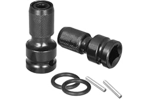 Bestgle 2 Pack 1/2"Square Drive à 1/4" Hex Adaptateur Femelle Socket Convertisseur de Mandrin à Démontage Rapide - Adaptateur Pour Mandrins de Serrage Pour Clé à Chocs et à Cliquet
