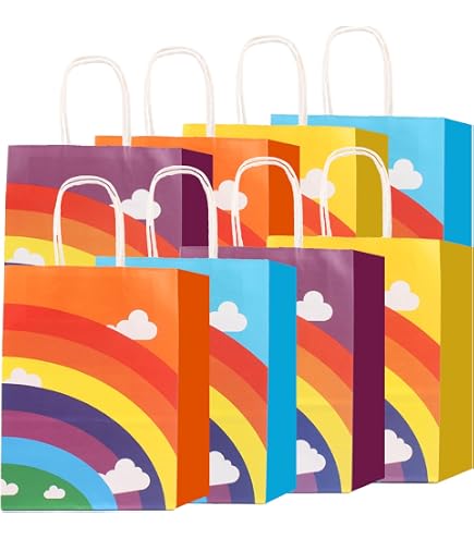 Sacs De Fête Pour Enfants - Kit Cadeau D'Anniversaire Avec 12 Bracelets Slap, 16 Autocollants DIY, 12 Porte-Clés Et 10 Sacs En Papier - Pour Bonbons Et Petits Cadeaux