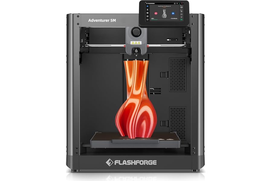 FLASHFORGE AD5M 3D Printer Fully Auto Calibration Print with 1-Click Max 600mm/s Speed, All-Metal CoreXY Structure Precise Printing, Easy-Maintenance Quick-Swap Nozzle, Print Size 220x220x220mm