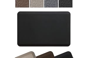 GelPro New Life Professional Grade Anti-Fatigue Kitchen & Office Comfort Mat, 24x36, Midnight ¾” Bio-Foam Mat with Non-Slip Bottom for Health & Wellness