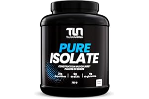 PURE ISOLATE | Isolat de Protéines en Poudre | Jusqu’à 90% de Protéines | Riche en BCAA et Glutamine | Proteine Musculation Rapide | Texture Onctueuse Goût Cookies | Pauvre en Lactose | 750G | TLN