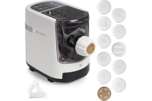 CLASSE ITALY PASTAIO Machine à pâtes avec 12 Matrices dont 1 en bronze. Pasta Maker, balance intégrée, extrusion rapide, jusqu'à 800g de pâtes, jusqu'à 16 types de pâtes différentes. Classe Italie