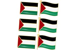 RORPOIR 6 st Palestina Flagga Broscher Metall Kavajnålar Klädesaccessoarer för Kvinnor för Kläder Väskor Hattar