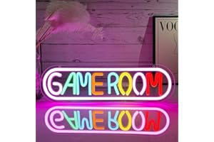 XJNOLGXIQU Game Room Neon Light LED Panneau néon pour salle de jeux lumière néon pour décoration murale décoration Playstation adolescents garçons zone de jeu décoration murale pour chambre à coucher