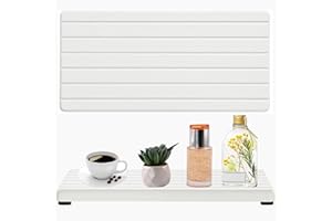 ETONSUNNY 2 sztuki chłonnych podstawek z ziemi okrzemkowej, taca z błotem okrzemkowym o wysokim współczynniku absorpcji do podstawek pochłaniających wodę w kuchni (biała)