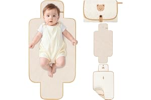 Fefod Bärbar babyskötbord, 87 x 57 cm vikbar och vattentät skötbord, blöjbyte för nyfödd, utomhus, hem, resor, födelsegåva perfekt för pojkar och flickor