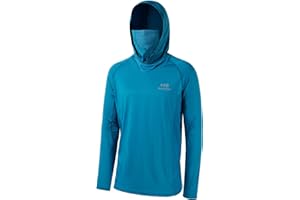 Bassdash UPF 50+ Men’s Long Sleeve Fishing Shirt with Mask UV Neck Gaiter Hoodie