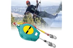 TGKYK Dispositivo de protección contra caídas, 10 m, protección contra caídas, cuerda de seguridad, carga máxima de 150 kg, equipo de protección contra caídas, dispositivos de seguridad para