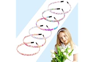 PLABBDPL Fasce per fiori per bambina 6 pcs Fascia per corona di fiori Corona di fiori Fascia per fiori di cotone Fasce per capelli Accessori per capelli Bambino per la Compleanno, A