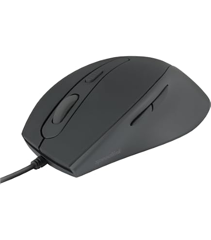 Speedlink AXON silent Mouse wireless - Mouse per PC senza fili, clic silenzioso, con batteria ricaricabile USB-C, superficie gommata antibatterica, ergonomico, 2,4 GHz, fino a 1600 dpi, nero