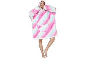 JOREAY Bluza z kapturem oversize – Polar do noszenia, koc dla kobiet i mężczyzn, dla dorosłych, puszysta, duża, wygodna bluza z kapturem