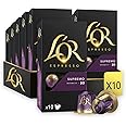 L'OR - Espresso Coffee Capsules - Supremo - Core Collection - Intensity 10 - Deeply Roasted and Fruity Flavour - 10 Packs, total of 100 Nespresso Compatible Aluminium Capsules