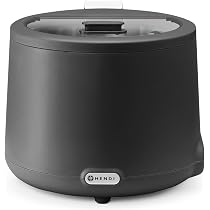 HENDI Chafing Dish, Rolltop, Mit GN1/1 Behälter, 2X Brennpastenbehälter, Leiser Schließmechanismus, Hochglanzpoliert, Warmhaltebehälter, Speisewärmer, 65mm Tief, 9L, 660x490x(H) 460mm, Edelstahl