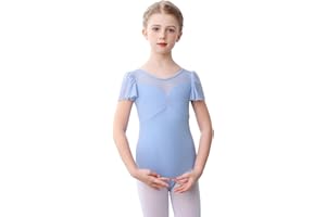 Bezioner Body Ginnastica Artistica Bambina,Body Danza Bambina Classica Leotards da Balletto per Ragazze 2-10 Anni