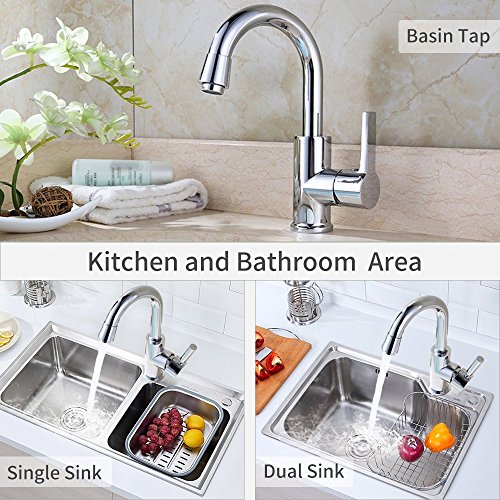Homelody 360° Drehbar Mischbatterie Chrom Wasserhahn Bad Armatur für Küche - 6