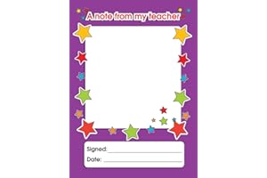 SuperStickers Praise Note Pad for Teachers. 'A Note from My Teacher'. 60 Sheets.
