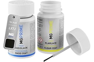MG PRIME Autolack Lackstift Set für Audi LX7J / F4 Vesuvgrau Metallic/Vesuvius Grey Metallic Basislack Klarlack je 50ml