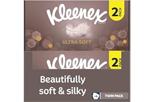 Kleenex Ultra Soft Facial Tissues - Pack of 12 Boxes - Our Softest Tissue - Supremely Soft and Silky Designed with Luxury in Mind
