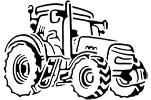 Azeeda 'Farm Tractor' Reusable Stencil – Durable Decorative Template for Painting and Spraying on Walls, Tiles, Wood, Fabric & Craft Projects - L (A4) (WS00029867)