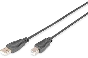 DIGITUS Kabel połączeniowy USB 2.0-3 m - USB A (m) do USB B (m) - 480 Mbit/s - kabel połączeniowy, kabel USB - czarny