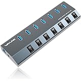 WAVLINK Aluminum 7-Port USB 3.0 Hub mit Unabhängige Schalter und Schnellladung