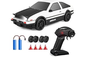 KBIBCK RC Drift Auto, RC Drift Car, 1:24 Mini 4WD fjärrstyrd drift bil med halv proportionell gasspak och LED-lampor för barn