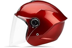 LIONCIANO Cascos De Motocicleta para Hombres y Mujeres, Cascos De Ciclomotor con Viseras.El Cabezal Anticolisión Protege La Seguridad Vial De Los Usuarios