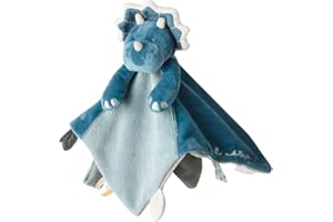 Noukie's - Doudou Enfant - Doudou en Veloudoux - Ops Le Tricératops - Multifonctionnel - Bleu - 1 Unité