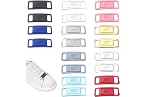 cwdvovy 10 Paires de Boucles de Lacet de Chaussure en Métal, Af1 Metal Tag Accessoires de Décoration de Dentelle Bricolage pour Enfants et Adultes Chaussures de Randonnée Chaussures de Sport