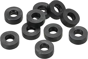 PATIKIL M6 Gomma Rondella Piatta, 10 Pezzi 6mm ID x 12mm OD x 4,5mm Spessore Guarnizione Distanziatrice di Tenuta per Rubinetto Tubo Acqua Tubo Dispositivo Fissaggio Bullone, Nero