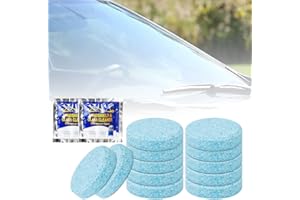 RUTBUE 60 Pieces Car Windscreen Washer Tablets, Car Effervescent Tabs, Concentrated Screenwash Car Washer Fluid, 1 Tablet = 4 Liter Windscreen Washer Fluid