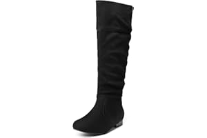 DREAM PAIRS Women's Knee High Boots and Pull On Fall Weather Boots, Ladies' Fashion and Comfortable Walking Boots, Zippers Boots, and Flats