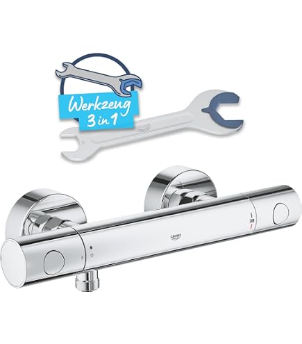Dusch-Set Stella 80 1F – Mit Handbrause, 70 Cm Wandstange & Flexschlauch (Chrom, Ø 80 Mm)