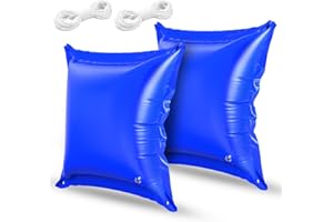 ASOFTY Lot de 2 Coussins d'air de Piscine d'hiver, 120 x 120 cm Coussin Piscine Hivernage avec Corde de Connexion, Facile à Utiliser, pour Piscine Hors Sol