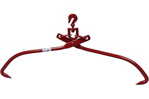 Wiltec Grappin forestier pour Troncs – 310 x 50 x 950 mm – Ouverture max. 810 mm – Force max. 700 kg – Outil pince de levage avec 2 Mandrins de serrage – Griffe Pince forestière pour grumes, débardage