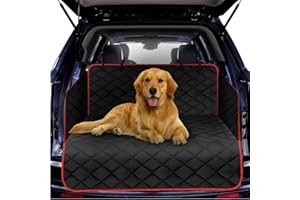 Just Pet Zone Dog Car Boot Protector – Quilted Waterproof, Nonslip Boot Mat with Bumper Flap, Machine Washable, for Cars & SUVs