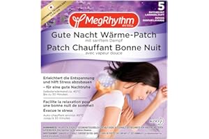 ‎MEGRHYTHM MegRhythm Gute Nacht Wärme-Patch - Inhalt: 5 Wärmende Nacken-Pflaster - Entspannung und hilft Stress abzubauen - Mit Lavendel-Duft