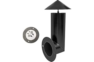 SafBbcue Pellet Grill Smoke Stack Kompatibel mit Pit Boss, Camp Chef, Z Grills und anderen Pellet Smokers Grills Chimney, Upgraded Porcelain Steel Smoke Stack Kits für Traeger Smoke Stack, Schwarz
