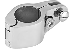 Keenso Diapositivas de la mordaza Bimini con bisagras, herrajes de Acero Inoxidable Deslizamiento de la mordaza Herrajes Marinos - Se Adapta a un Tubo de 1 Pulgada con Tornillos de fijación