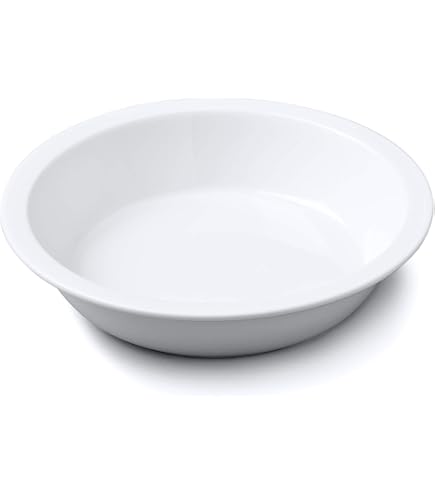 Lot De 2 Plats à Tarte En Céramique 24 Cm - Blanc Bord Ondulé - Allant Au Four, Surface Lisse