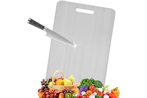Xiujuers 34 * 23CM Tabla de Cortar de Titanio, Titanium Cutting Board, Tabla de Cortar Cocina Titanio, Tabla de Cortar de Doble Cara, Adecuado para Cortar Carne, Frutas y Verduras (1PCS)