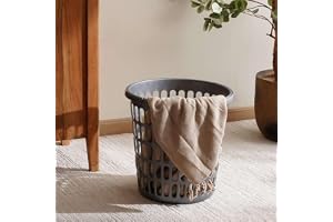 Basic Laundry Basket with Handle 10.50X38cm -Grey
